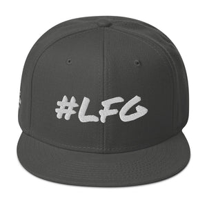 #LFG White Logo, Round Bill Snap Back