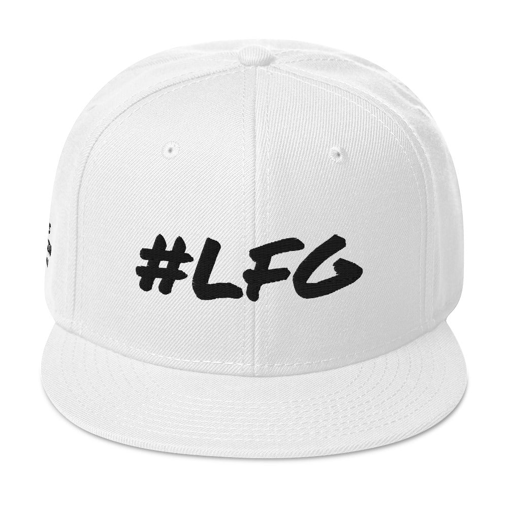 #LFG Black Logo, Round Bill Snap Back